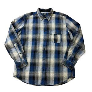 Filson Men Rustic Oxford Plaid Long Sleeve Button Down Shirt 20019387 Size L